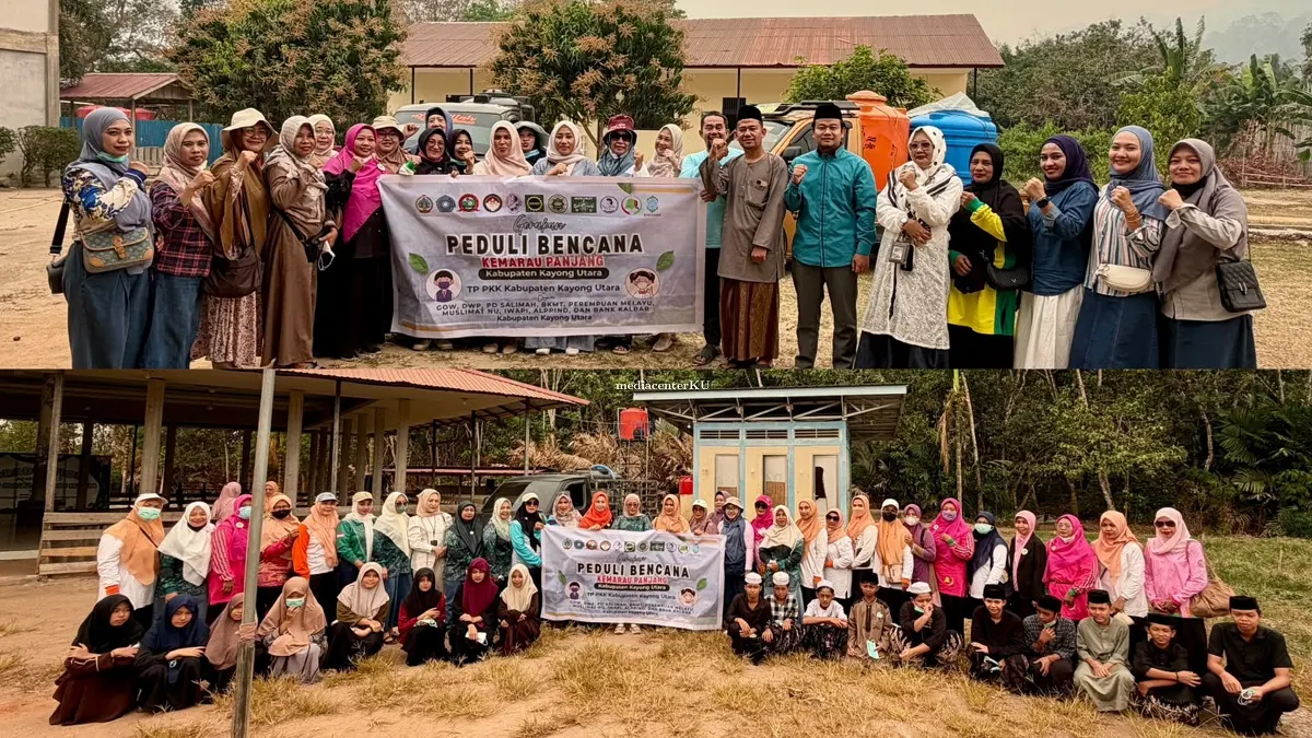 TP PKK Kayong Utara dan 10 Organisasi Wanita Salurkan Bantuan Air Bersih