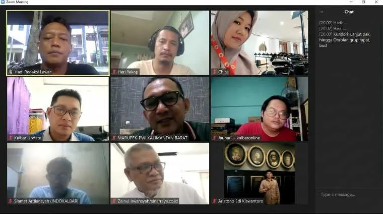 Zoom metting pengurus PWI Kalbar