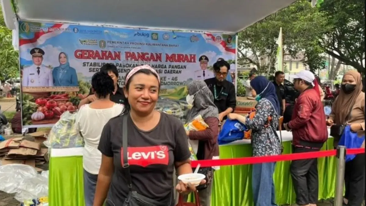 Pemprov Kalbar menggelar Gerakan Pangan Murah (GPM) di Kota Pontianak, Selasa (13/10/2026) untuk membantu mengendalikan inflasi dan menjaga keterjangkauan harga bahan pokok di tengah dampak kemarau panjang atau fenomena El Nino.